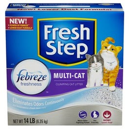 Cat Litter, Multi-Cat Scoopable, Scented, 14-Lbs.
